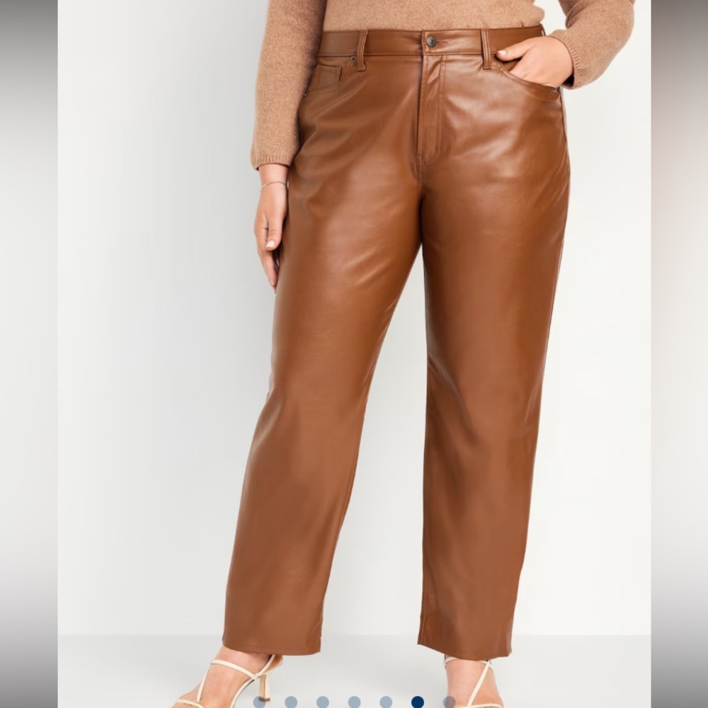 Old Navy OG Loose Faux Leather Jeans - 12 NWT - Picture 5 of 8